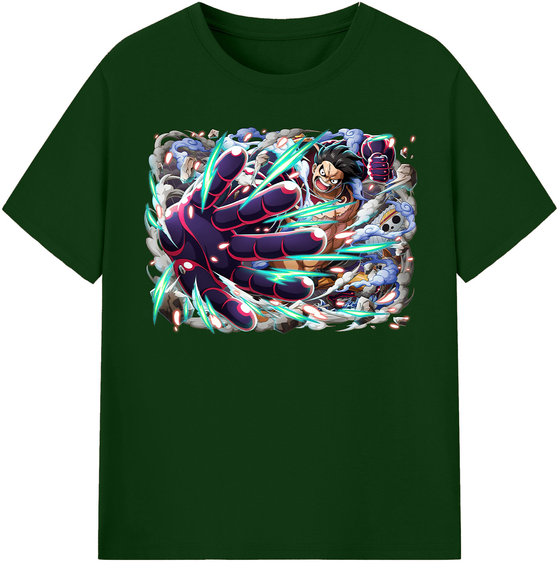 ワンピース モンキー・D・ルフィ ONE PIECE Monkey D. Luffy 綿100％半袖Tシャツ（フロントプリント）